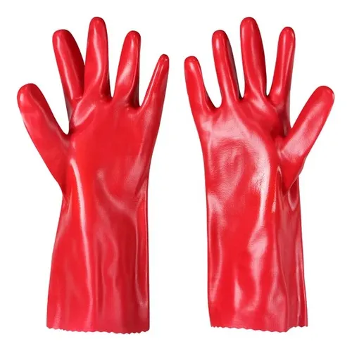 GUANTE PVC ROJO REFORZ. ER30cm