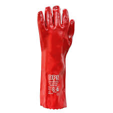 GUANTE PVC ROJO REFORZ. ER35/40cm