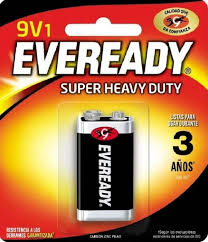 PILA BAT. NEGRA EVEREADY 9V 1222