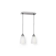 COLGANTE 2 LUCES ACERO 6712-13-60