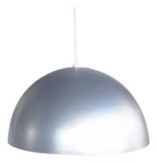 COLGANTE 1/2 ESFERA 1 LUZ PLATA 6611-28