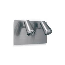APLIQUE BASE 2 LUCES ACERO 19020-13