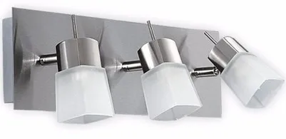 APLIQUE RECTANG. 3 LUCES ACERO 9031-13