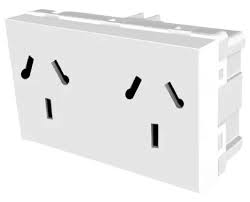 TOMA BIP. JELUZ 2X10A BL 60027