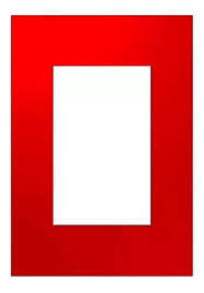 TAPA RECT. PLATINUM 45098/5 ROJO